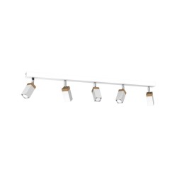 SOLO SAWN WHITE / PATINATED WOOD Ceiling Lamp 5x mini GU10
