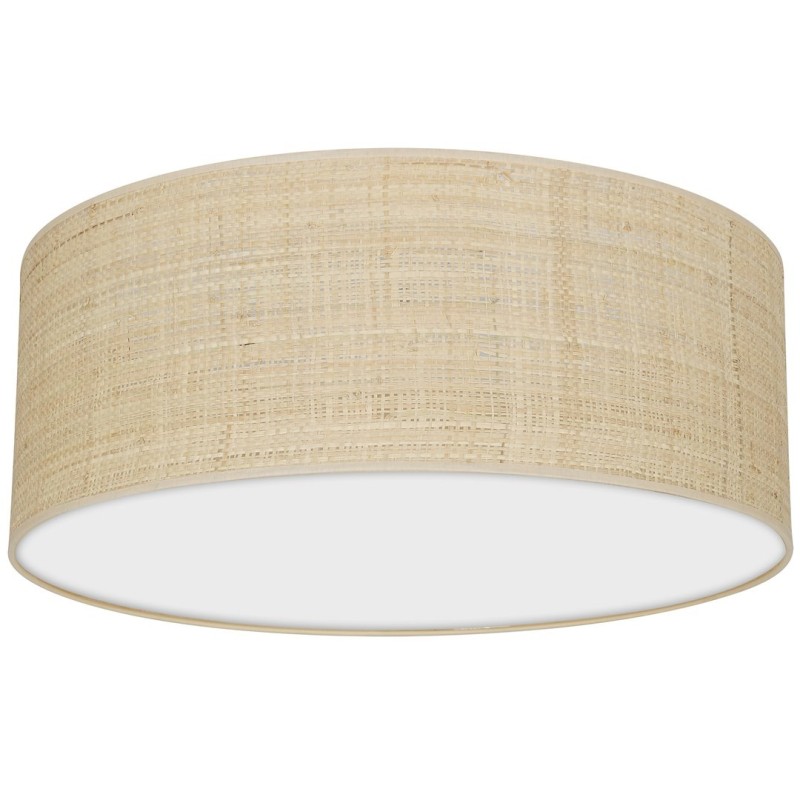 Ceiling lamp Marshall 2xE27 Ø40cm White/Rattan