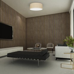 Lampa sufitowa Marshall 2xE27 Ø40cm Biały/Rattan