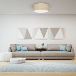 Ceiling lamp Marshall 2xE27 Ø40cm White/Rattan