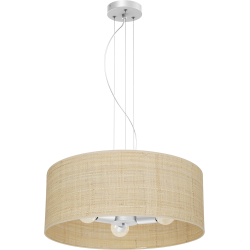 Lámpara colgante MARSHALL WHITE / RATÁN 3xE27