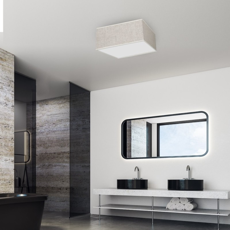 Ceiling lamp LINO WHITE / LINEN 3xE27