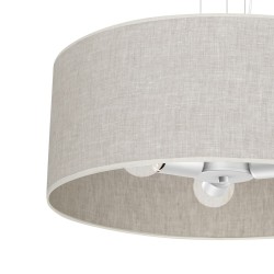 Ceiling lamp LINO WHITE / LINEN 3xE27