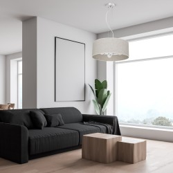 Ceiling lamp LINO WHITE / LINEN 3xE27