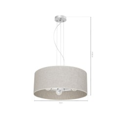 Ceiling lamp LINO WHITE / LINEN 3xE27