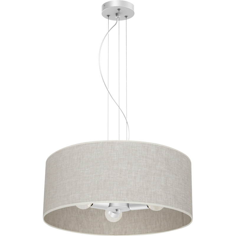 Deckenleuchte LINO WEISS / LEINEN 3xE27