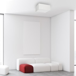 Deckenleuchte ALBION WEISS / BAUMWOLLE 2xE27