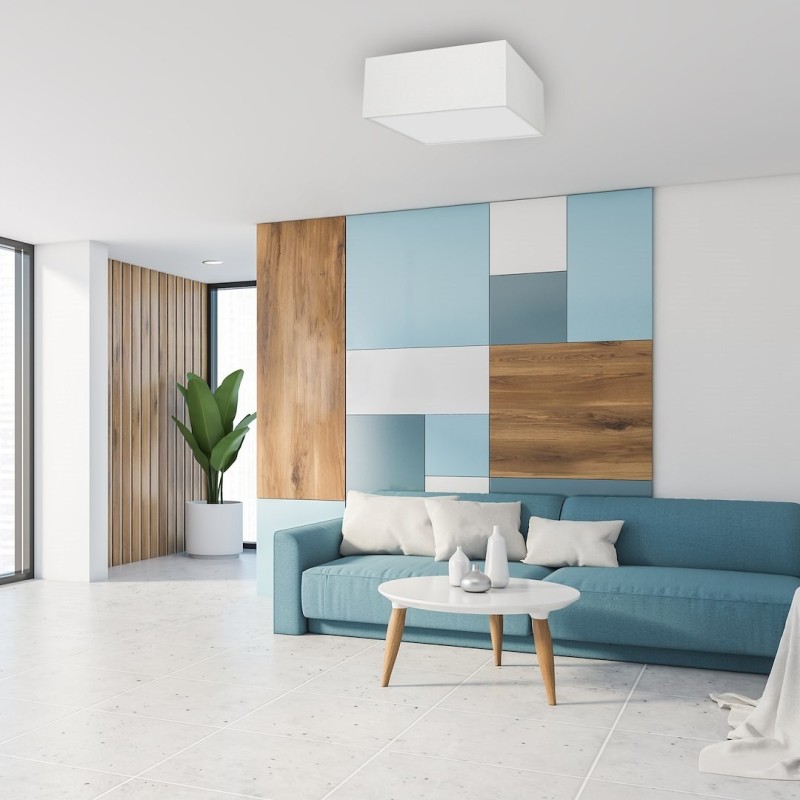 Lámpara de techo ALBION BLANCO / ALGODÓN 3xE27