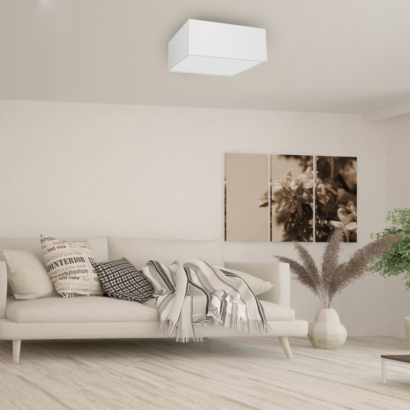 ALBION CEILING LAMP WHITE / COTTON 3xE27