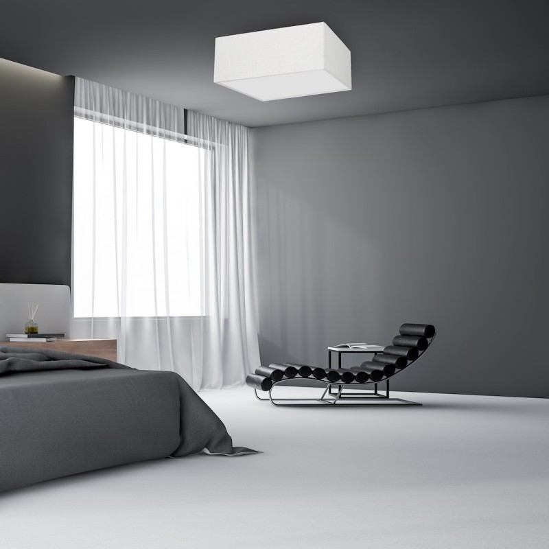 Deckenleuchte ALBION WEISS / BAUMWOLLE 3xE27