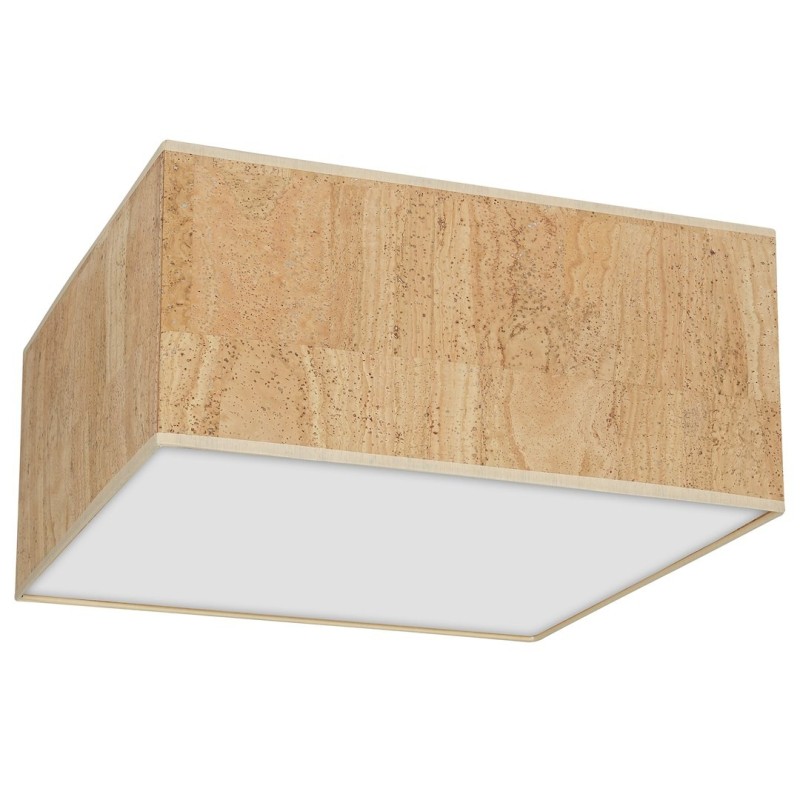 Lampa sufitowa Cork 2xE27 Biały / Korek