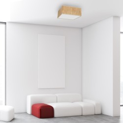 Ceiling lamp Cork 2xE27 White / Cork