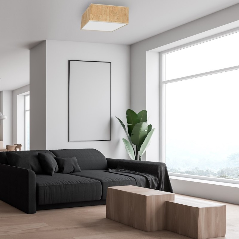 Ceiling lamp Cork 2xE27 White / Cork