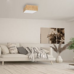 Стельова лампа Cork 2xE27 Білий / Корок