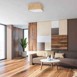 Ceiling lamp Cork 2xE27 White / Cork