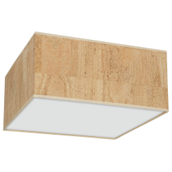 Deckenleuchte Cork 2xE27 Weiß / Kork