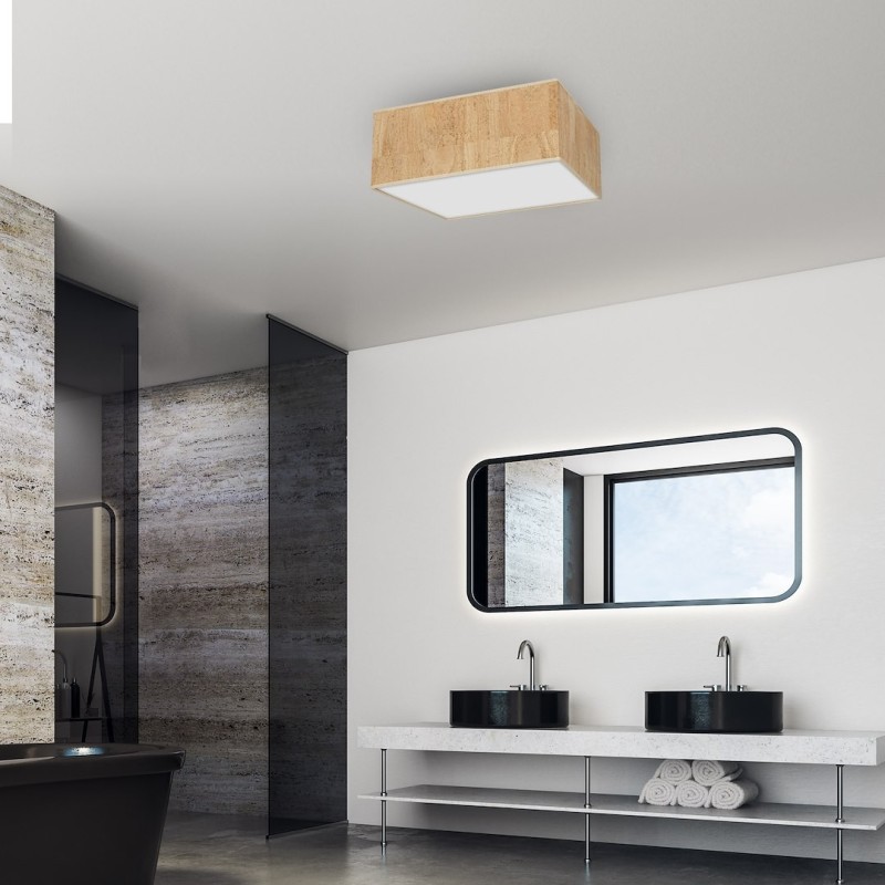 Lampa sufitowa Cork 3xE27 Biały / Korek