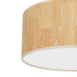 Lampa sufitowa Cork 3xE27 Ø50cm Biały / Korek