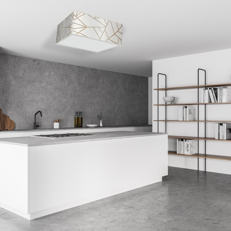 Ziggy Ceiling Lamp 3xE27 White/Gold