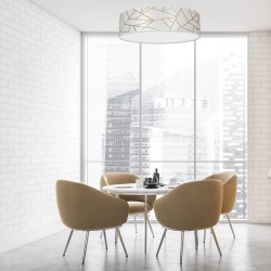 Deckenleuchte Ziggy 3xE27 Ø50cm Weiß/Gold