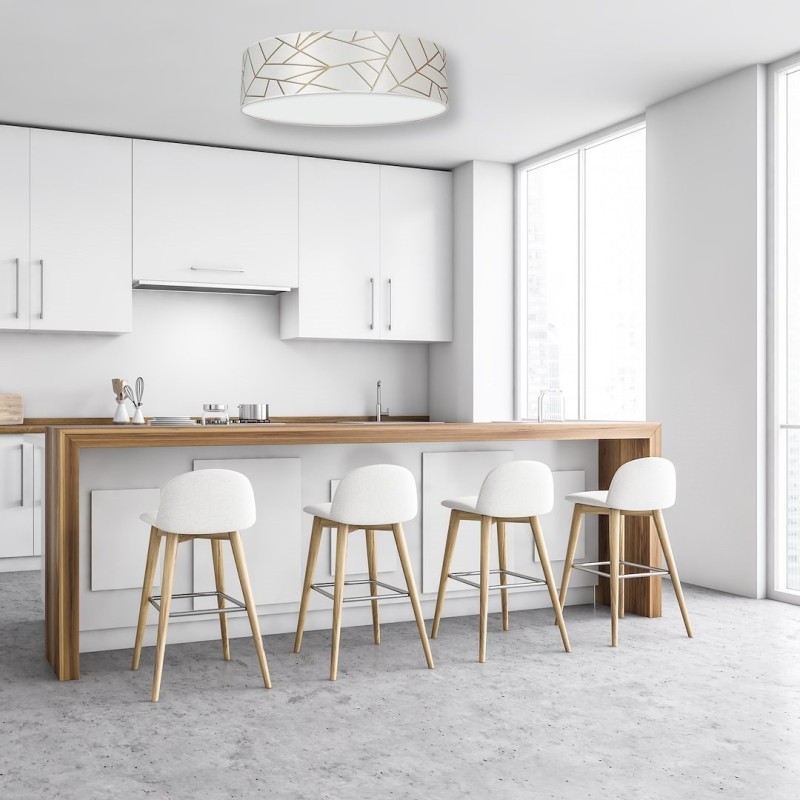 Ziggy Ceiling Lamp 3xE27 Ø50cm White/Gold