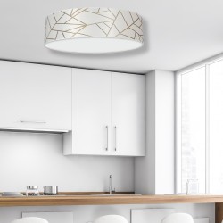 Ziggy Ceiling Lamp 3xE27 Ø50cm White/Gold