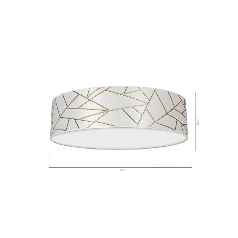 Ziggy Ceiling Lamp 3xE27 Ø50cm White/Gold