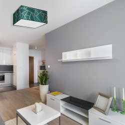 Deckenleuchte ZIGGY GREEN Gold/Flaschengrün 2xE27