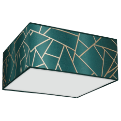 ZIGGY GREEN Gold/Bottle Green Ceiling Lamp 2xE27