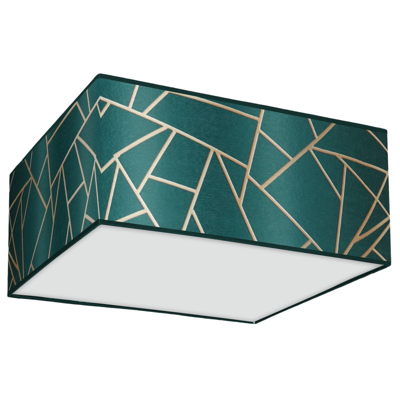 Deckenleuchte ZIGGY GREEN Gold/Flaschengrün 2xE27