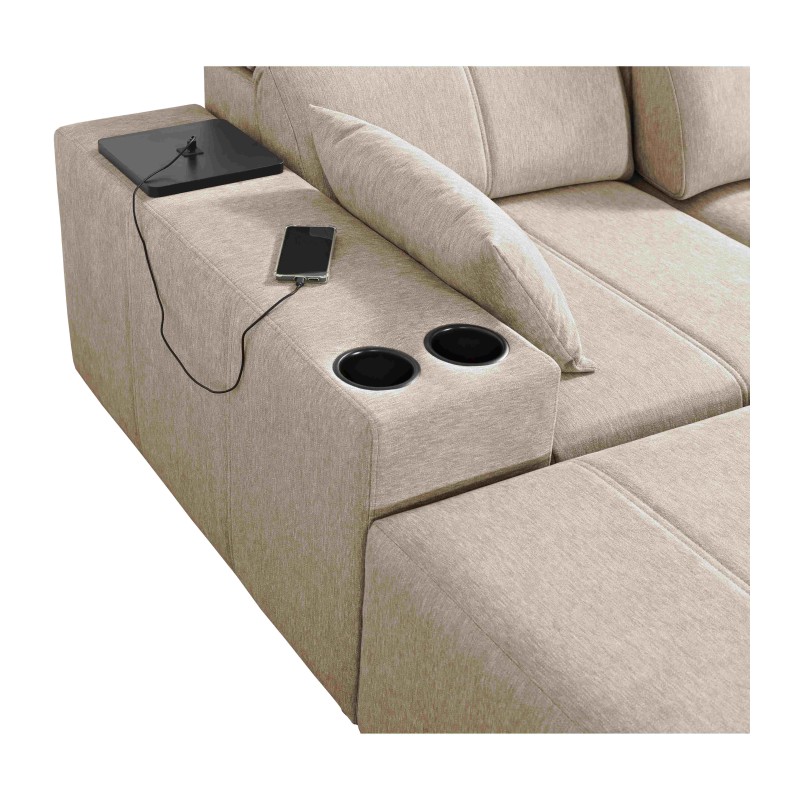 Ecksofa Milano I mit Schlaffunktion im Stoff Plecionka, Verita 76 – Eleganz und Funktionalität in einem