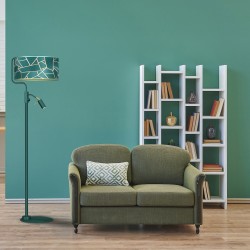 Stehlampe ZIGGY GREEN Gold/Bottle 1xE27 + 1x mini GU10