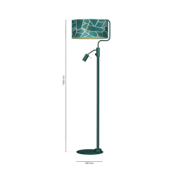 Lampa podłogowa ZIGGY GREEN Gold/Bottle 1xE27 + 1x mini GU10