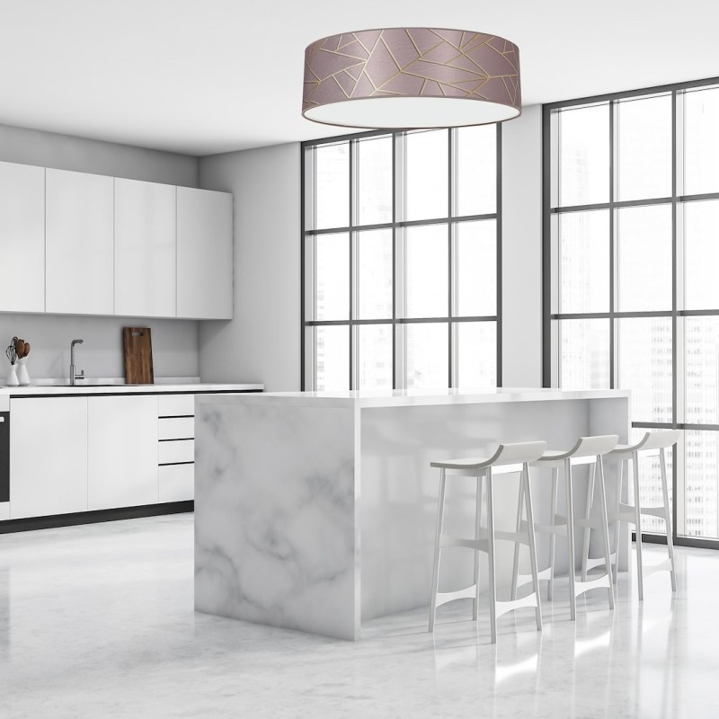 ZIGGY PINK Gold/Pink Ceiling Lamp 3xE27 Ø50cm