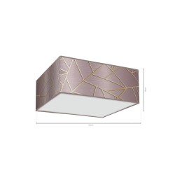 Deckenleuchte ZIGGY PINK Gold/Pink 3xE27