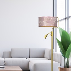 Stehlampe ZIGGY PINK Gold/Pink 1xE27 + 1x mini GU10