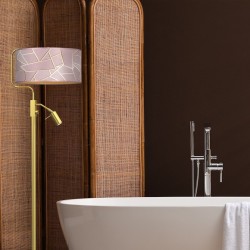 ZIGGY PINK Floor Lamp Gold/Pink 1xE27 + 1x mini GU10