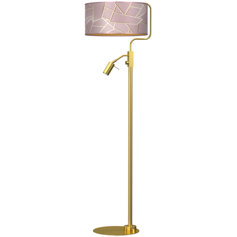 Stehlampe ZIGGY PINK Gold/Pink 1xE27 + 1x mini GU10
