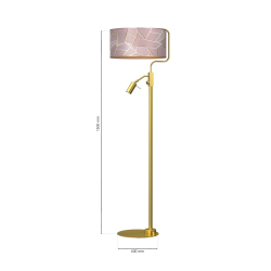 Stehlampe ZIGGY PINK Gold/Pink 1xE27 + 1x mini GU10