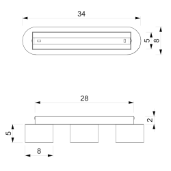 Dixie Ceiling Lamp 3xGX53 White