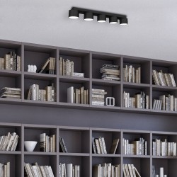 Lámpara de techo DIXIE Black 5xGX53