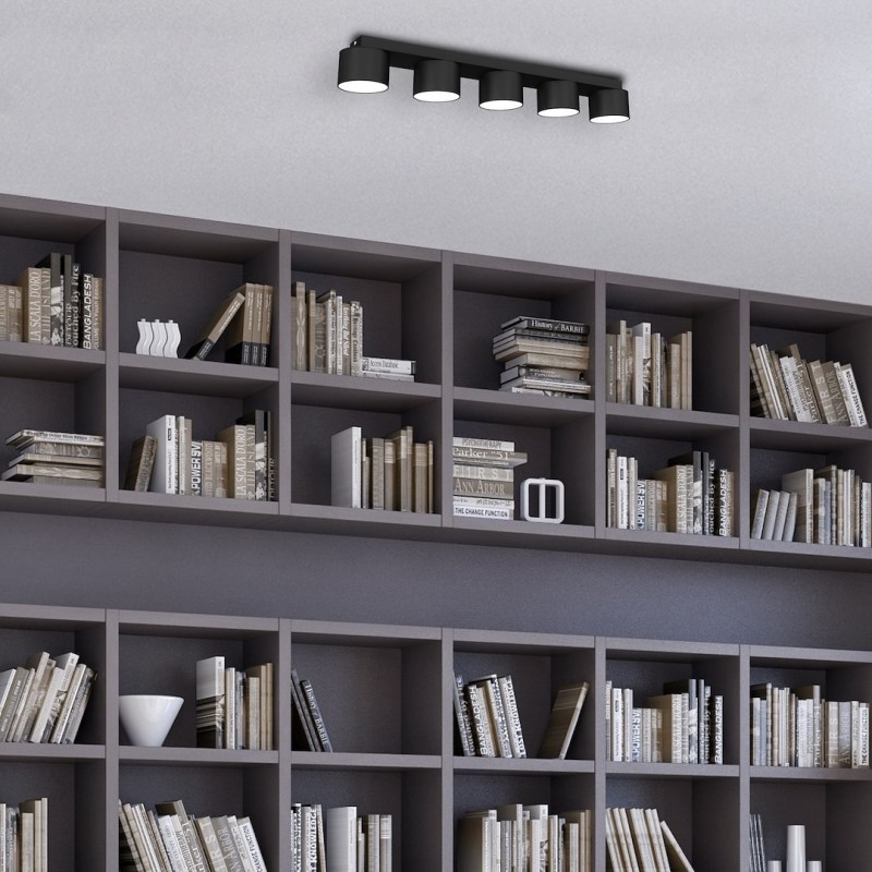 Deckenleuchte DIXIE Schwarz 5xGX53