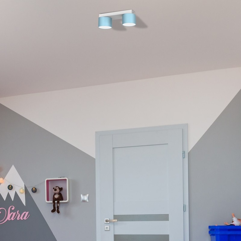Lampa sufitowa Dixie 2xGX53 Niebieski / Biały