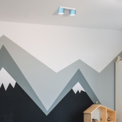Lampa sufitowa Dixie 2xGX53 Niebieski / Biały