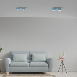 Lampa sufitowa Dixie 2xGX53 Niebieski / Biały