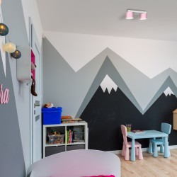 Стельова лампа Dixie 2xGX53 Рожевий/Білий