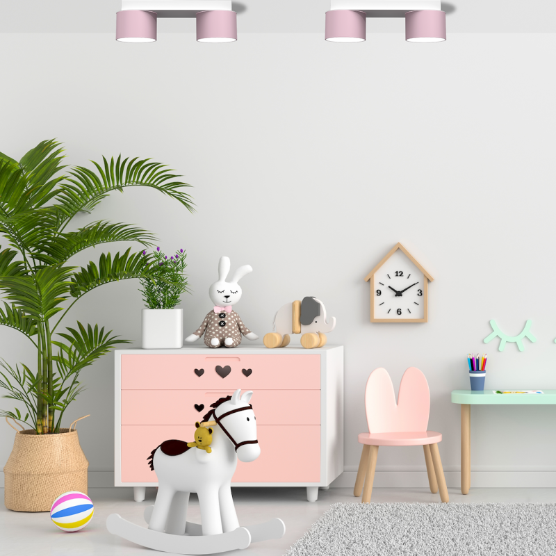 Ceiling lamp Dixie 2xGX53 Pink/White