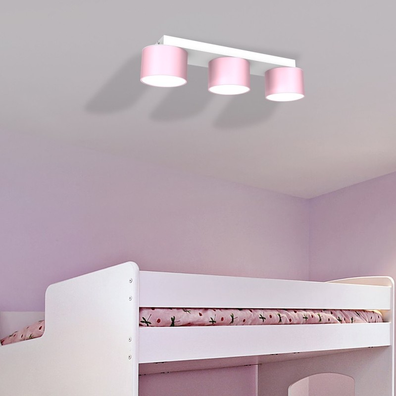 Ceiling lamp Dixie 3xGX53 Pink/White
