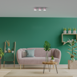 Lampa sufitowa Dixie 3xGX53 Różowy/Biały
