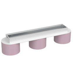 Deckenleuchte Dixie 3xGX53 Rosa/Weiß